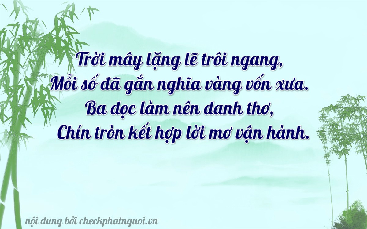 Bài thơ ý nghĩa cho <b>biển số 75A-36039</b> tại website checkphatnguoi.vn