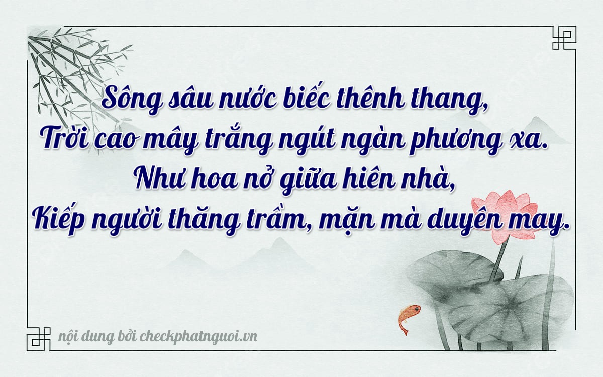 Bài thơ ý nghĩa cho <b>biển số 75A-36175</b> tại website checkphatnguoi.vn