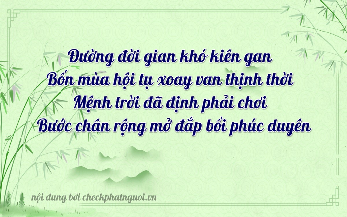 Bài thơ ý nghĩa cho <b>biển số 75A-36200</b> tại website checkphatnguoi.vn