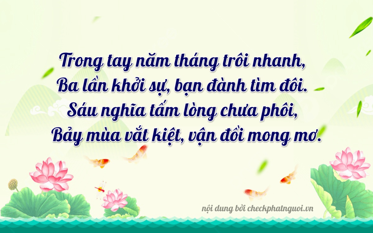 Bài thơ ý nghĩa cho <b>biển số 75A-36712</b> tại website checkphatnguoi.vn