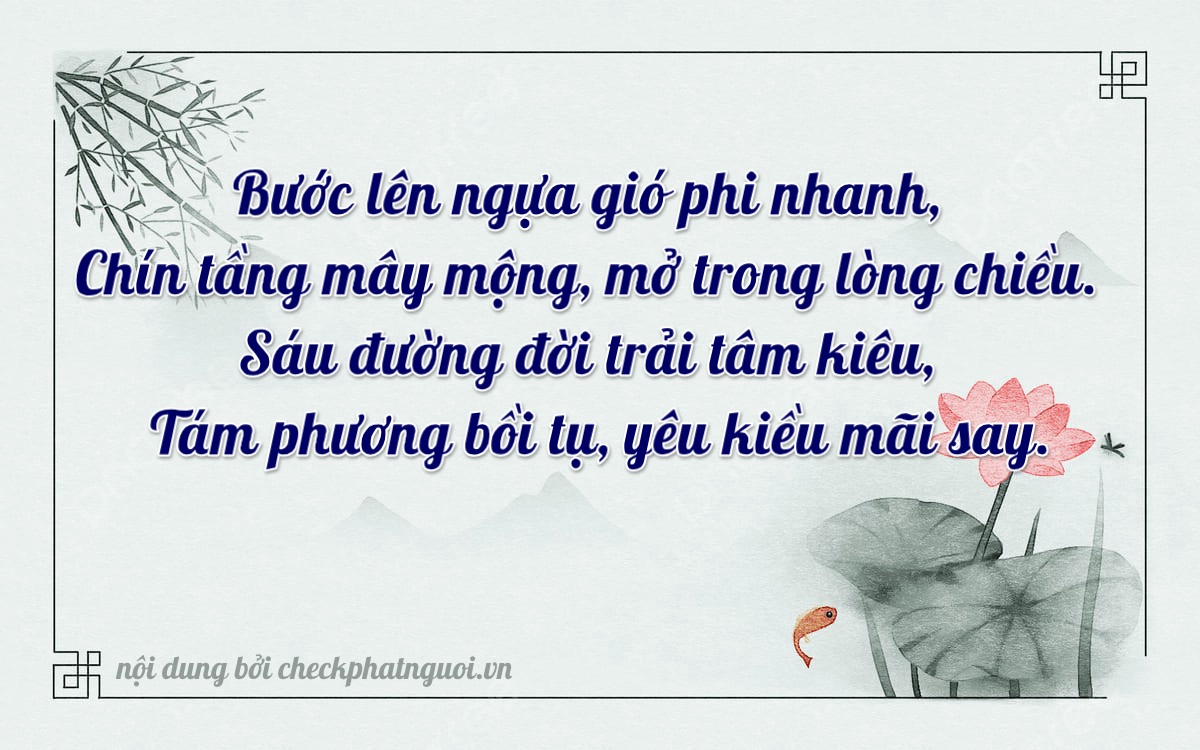 Bài thơ ý nghĩa cho <b>biển số 75A-36895</b> tại website checkphatnguoi.vn