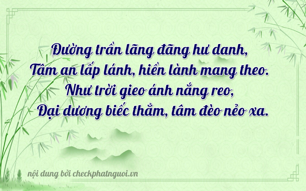 Bài thơ ý nghĩa cho <b>biển số 75A-37313</b> tại website checkphatnguoi.vn