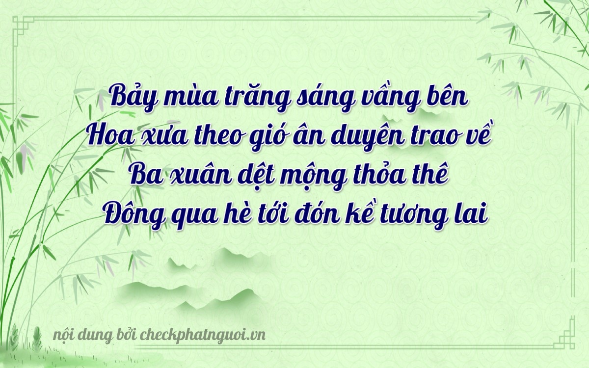 Bài thơ ý nghĩa cho <b>biển số 75A-37321</b> tại website checkphatnguoi.vn