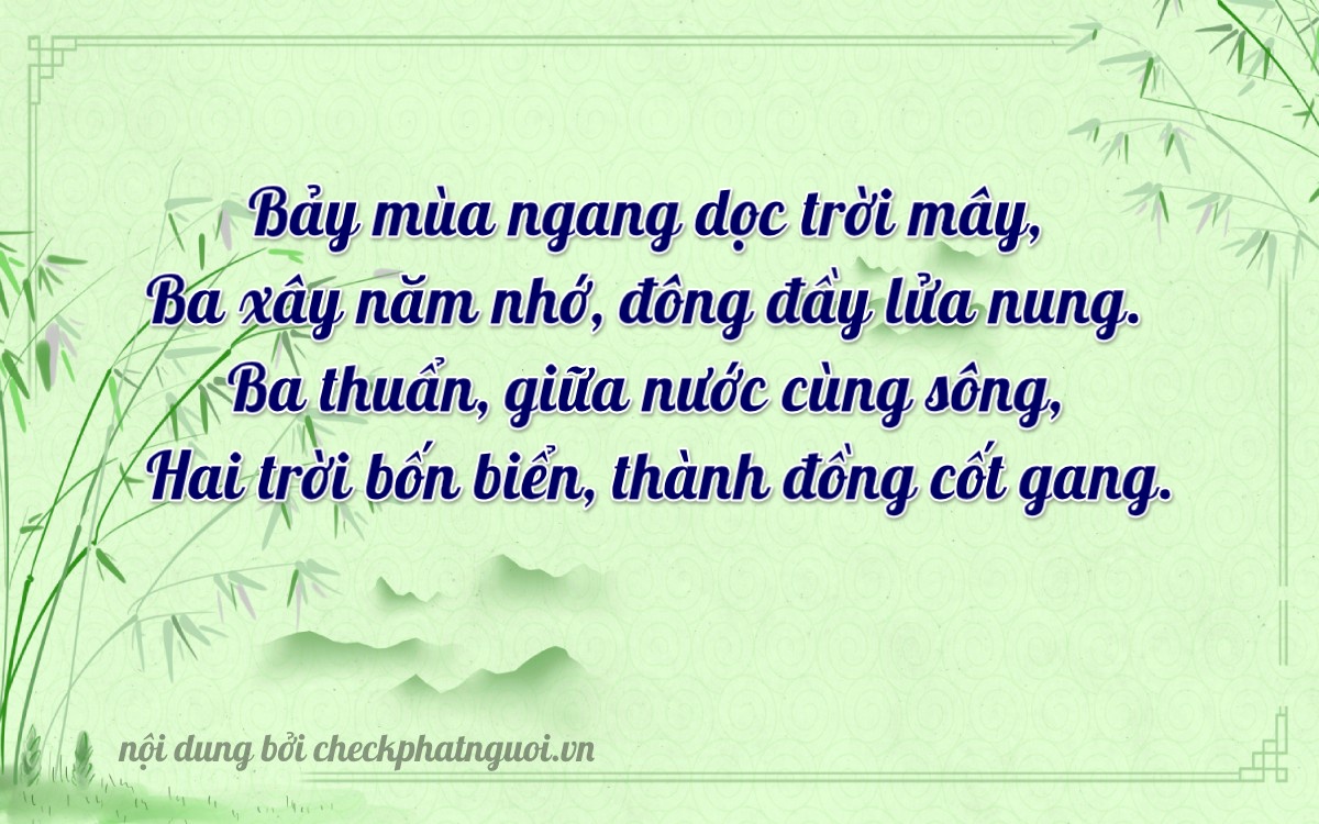 Bài thơ ý nghĩa cho <b>biển số 75A-37327</b> tại website checkphatnguoi.vn