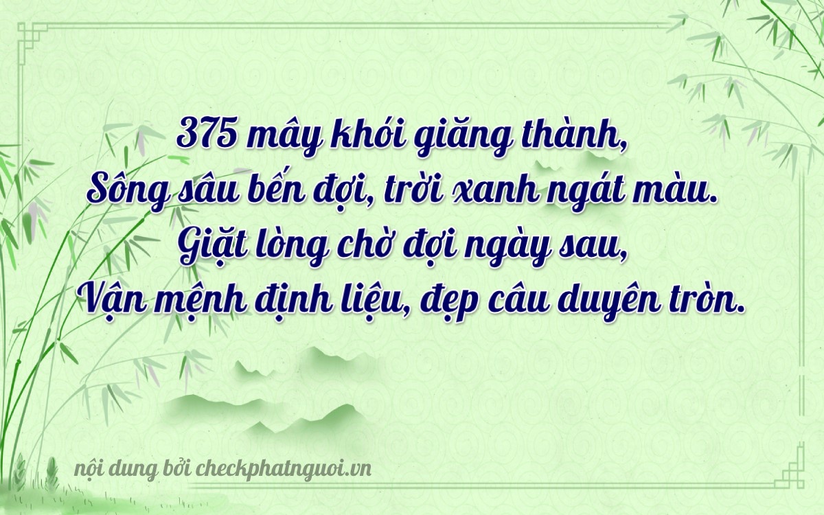 Bài thơ ý nghĩa cho <b>biển số 75A-37510</b> tại website checkphatnguoi.vn