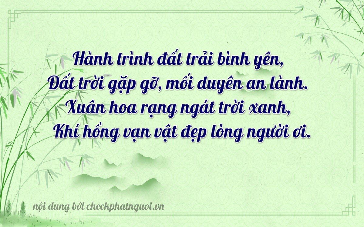 Bài thơ ý nghĩa cho <b>biển số 75A-38207</b> tại website checkphatnguoi.vn