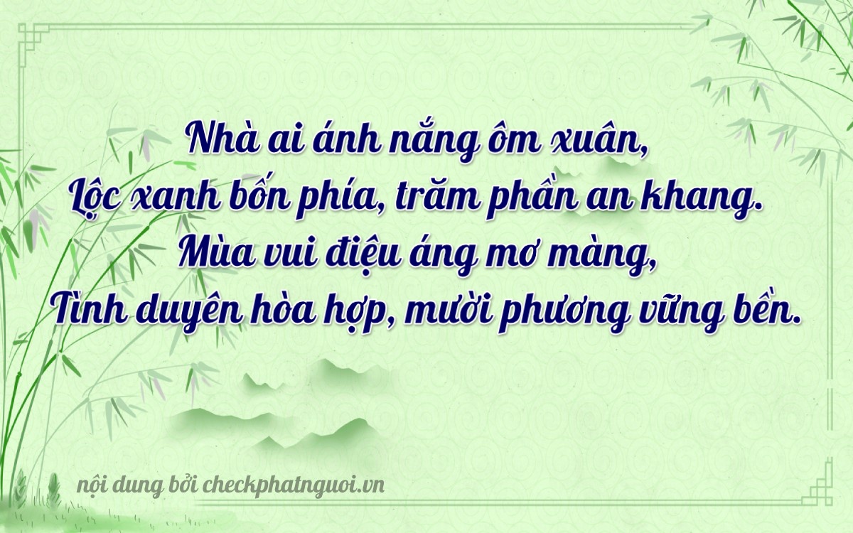 Bài thơ ý nghĩa cho <b>biển số 75A-38342</b> tại website checkphatnguoi.vn