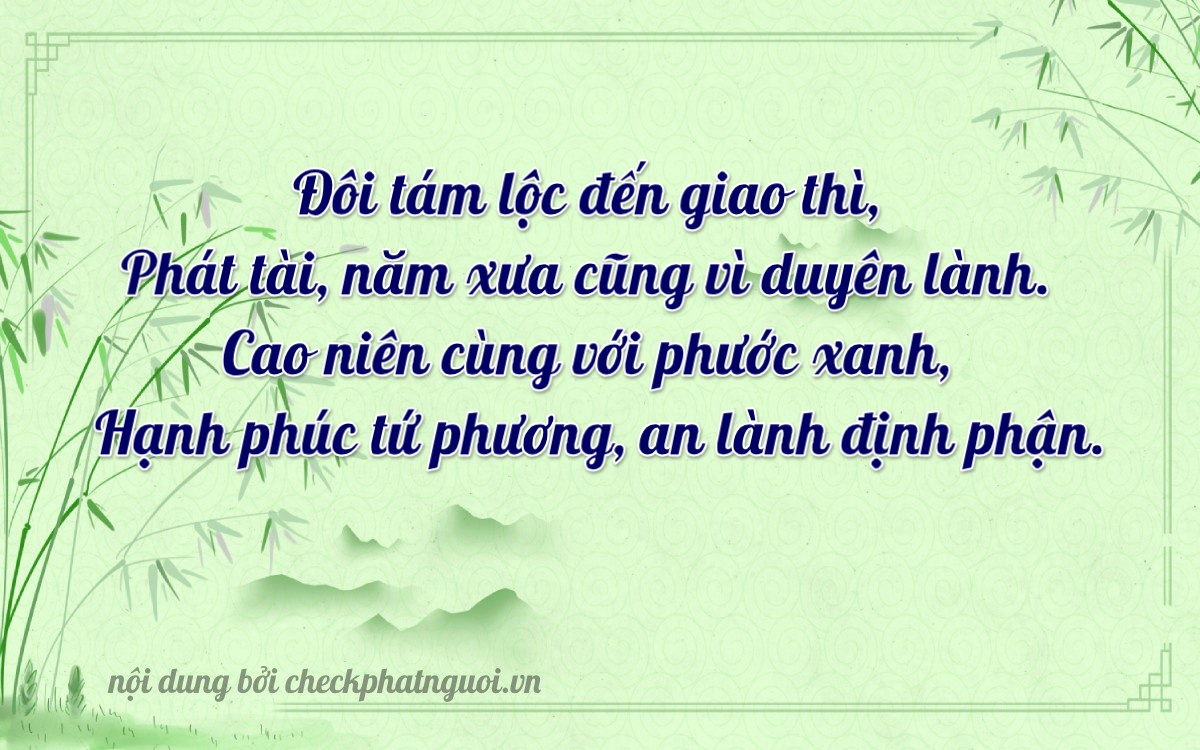 Bài thơ ý nghĩa cho <b>biển số 75A-38527</b> tại website checkphatnguoi.vn