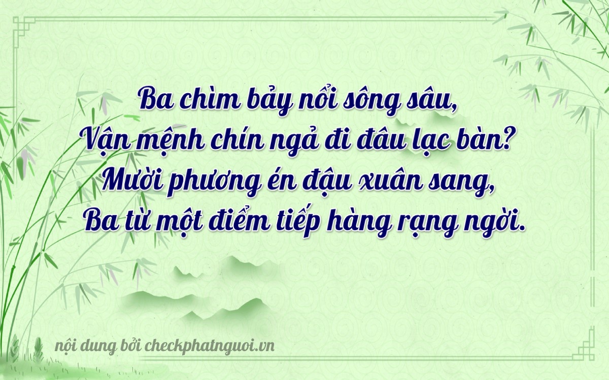 Bài thơ ý nghĩa cho <b>biển số 75A-38913</b> tại website checkphatnguoi.vn