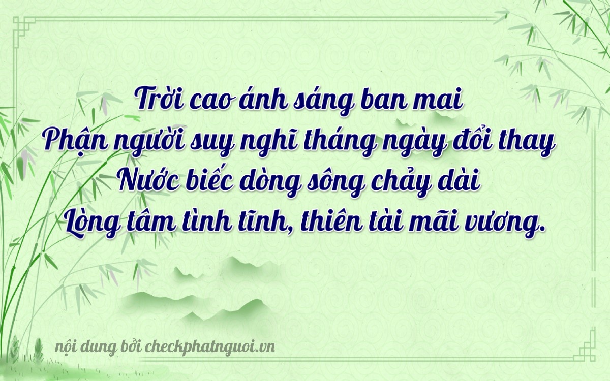 Bài thơ ý nghĩa cho <b>biển số 75A-38948</b> tại website checkphatnguoi.vn