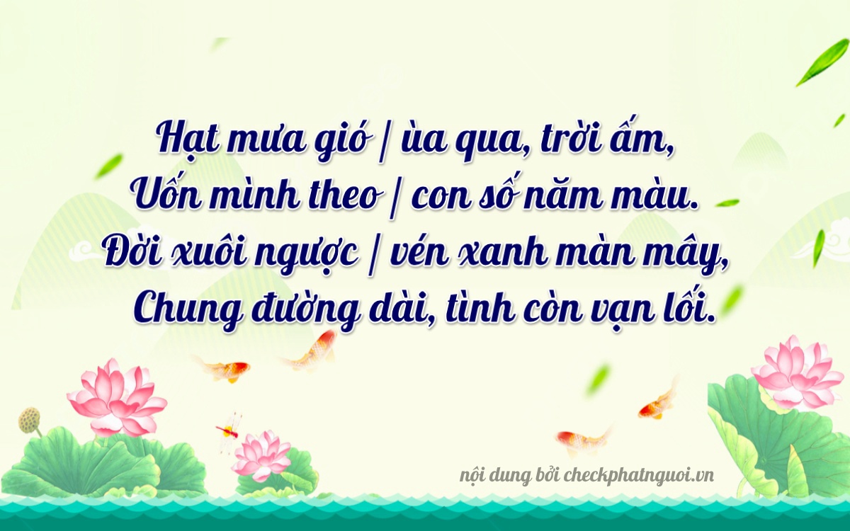 Bài thơ ý nghĩa cho <b>biển số 75A-40337</b> tại website checkphatnguoi.vn