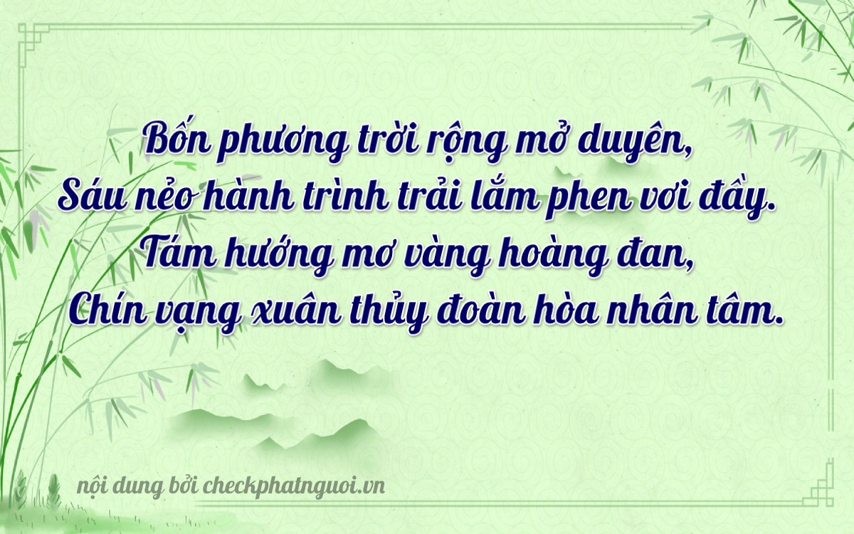 Bài thơ ý nghĩa cho <b>biển số 75A-46892</b> tại website checkphatnguoi.vn