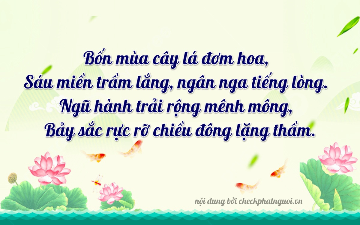 Bài thơ ý nghĩa cho <b>biển số 75A-46897</b> tại website checkphatnguoi.vn