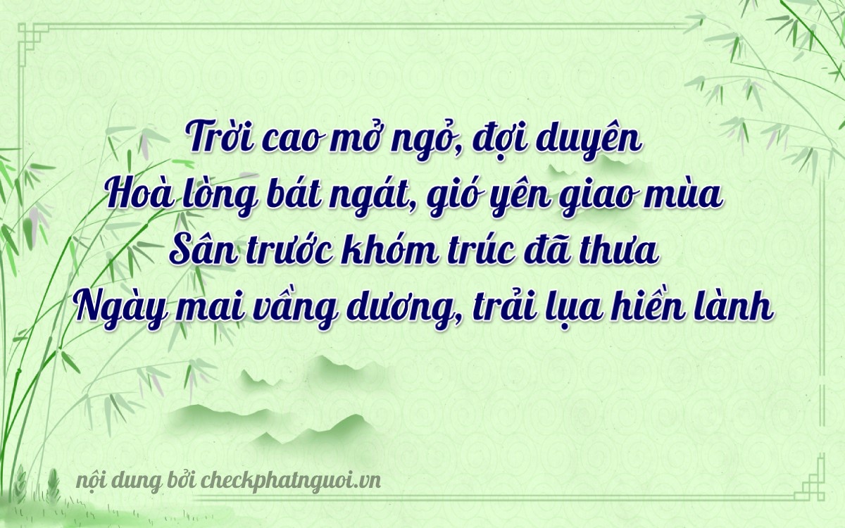 Bài thơ ý nghĩa cho <b>biển số 75A-77301</b> tại website checkphatnguoi.vn