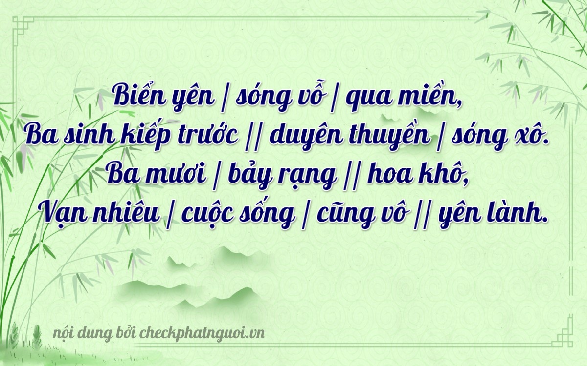 Bài thơ ý nghĩa cho <b>biển số 75AA-38737</b> tại website checkphatnguoi.vn