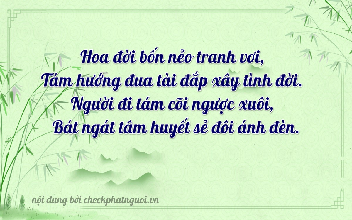 Bài thơ ý nghĩa cho <b>biển số 75AA-48888</b> tại website checkphatnguoi.vn