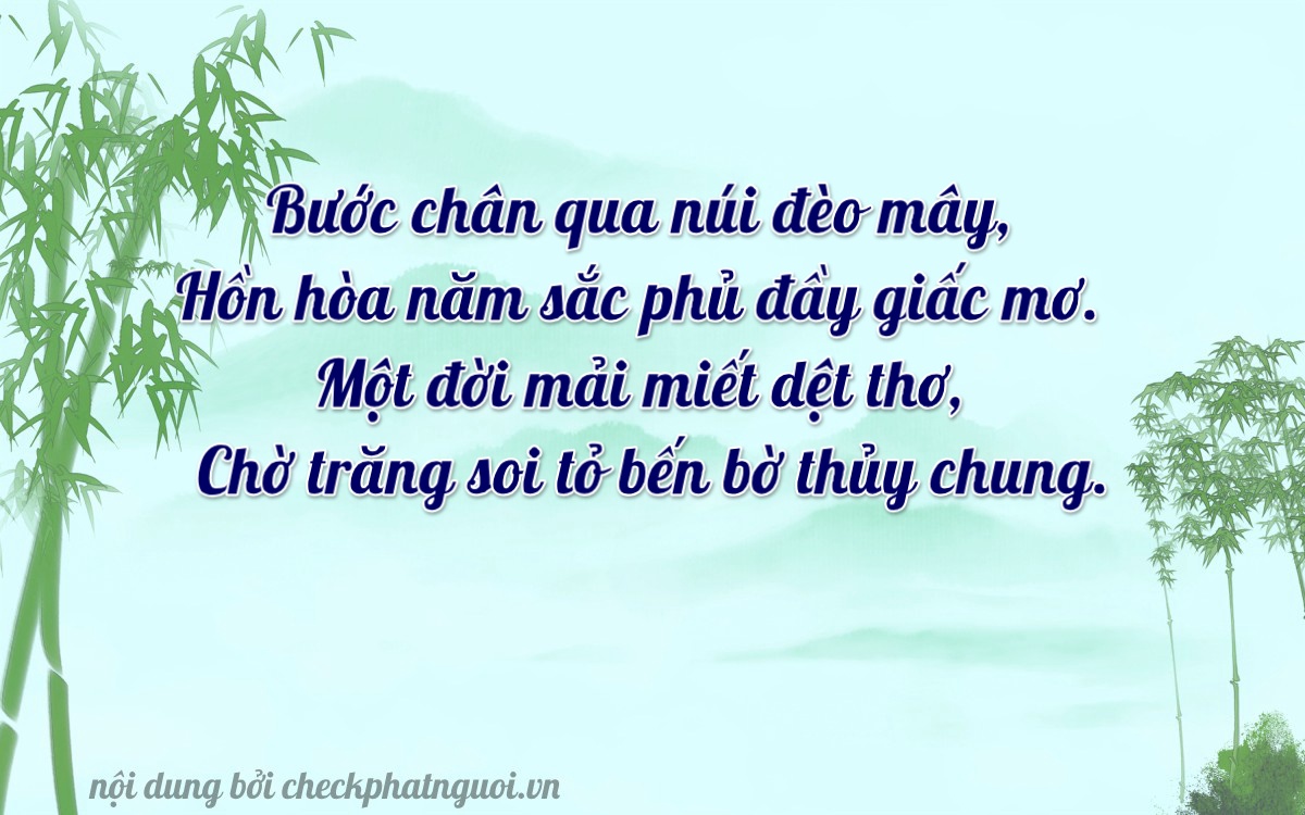 Bài thơ ý nghĩa cho <b>biển số 75AC-01201</b> tại website checkphatnguoi.vn