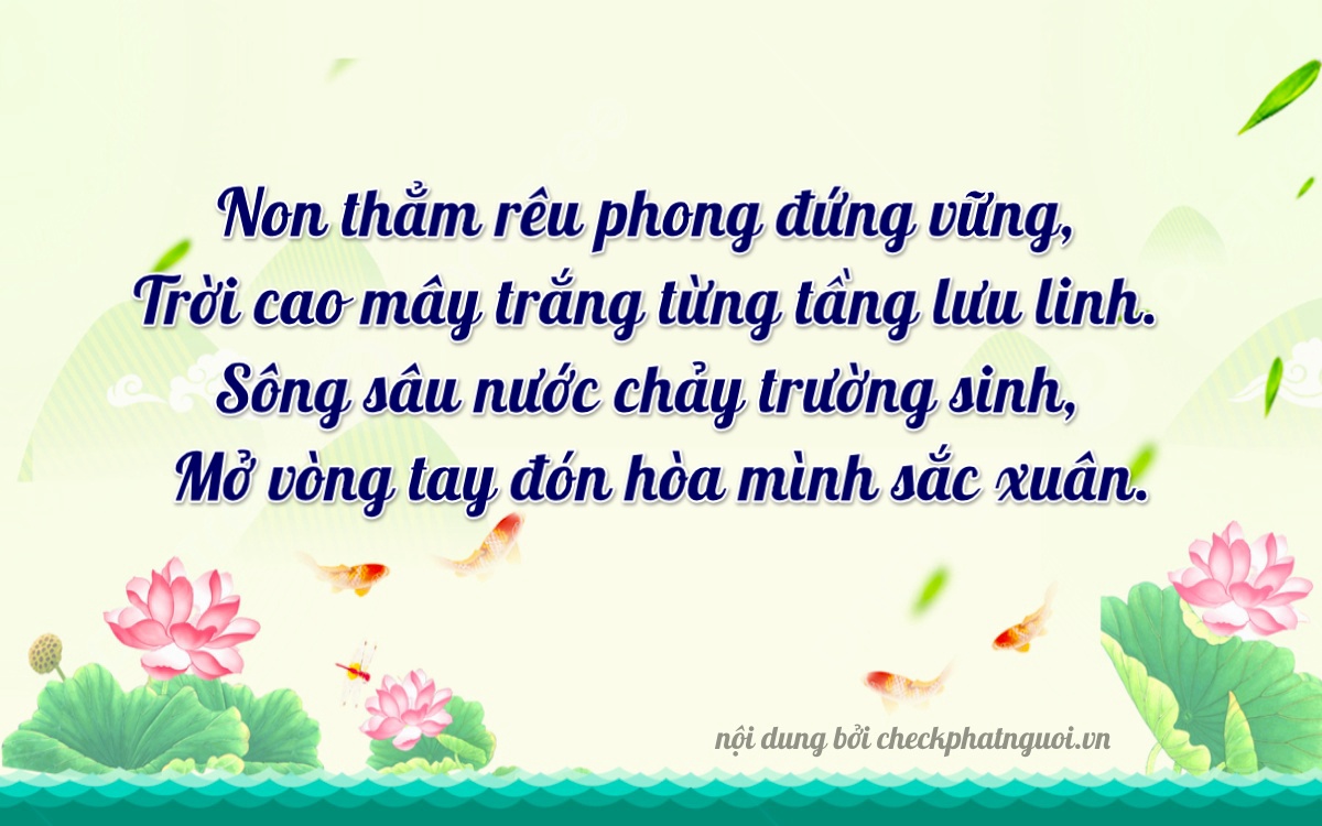 Bài thơ ý nghĩa cho <b>biển số 75AC-05032</b> tại website checkphatnguoi.vn