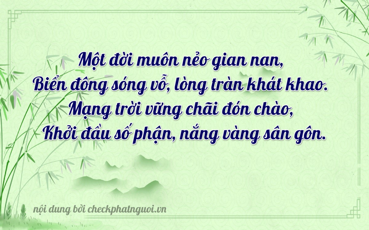 Bài thơ ý nghĩa cho <b>biển số 75AD-01408</b> tại website checkphatnguoi.vn
