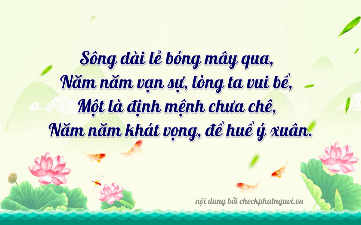 Bài thơ ý nghĩa cho <b>biển số 75AE-01155</b> tại website checkphatnguoi.vn