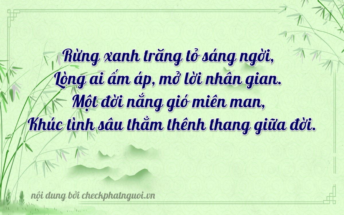 Bài thơ ý nghĩa cho <b>biển số 75AE-04772</b> tại website checkphatnguoi.vn