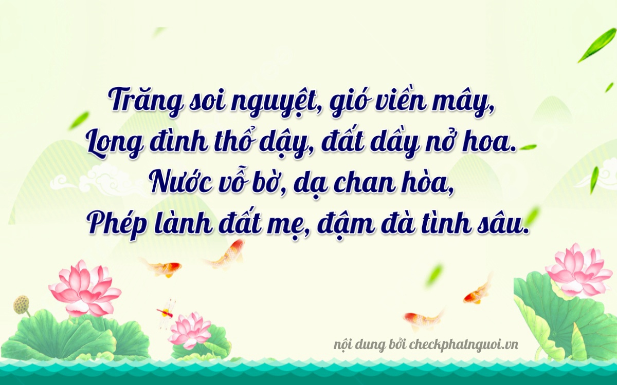 Bài thơ ý nghĩa cho <b>biển số 75AE-04953</b> tại website checkphatnguoi.vn