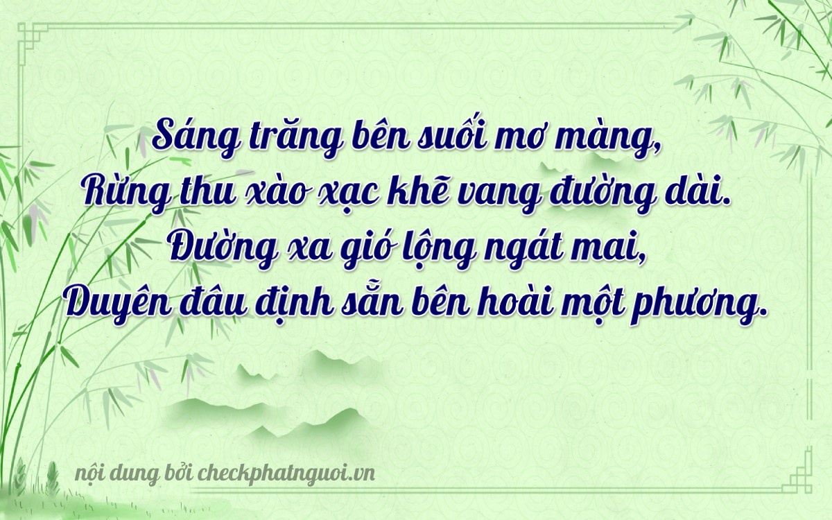 Bài thơ ý nghĩa cho <b>biển số 75AF-02161</b> tại website checkphatnguoi.vn