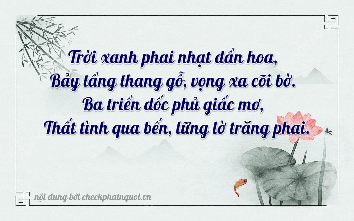 Bài thơ ý nghĩa cho <b>biển số 75AF-07037</b> tại website checkphatnguoi.vn