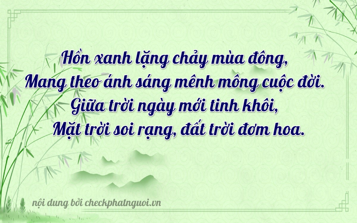 Bài thơ ý nghĩa cho <b>biển số 75AF-07996</b> tại website checkphatnguoi.vn
