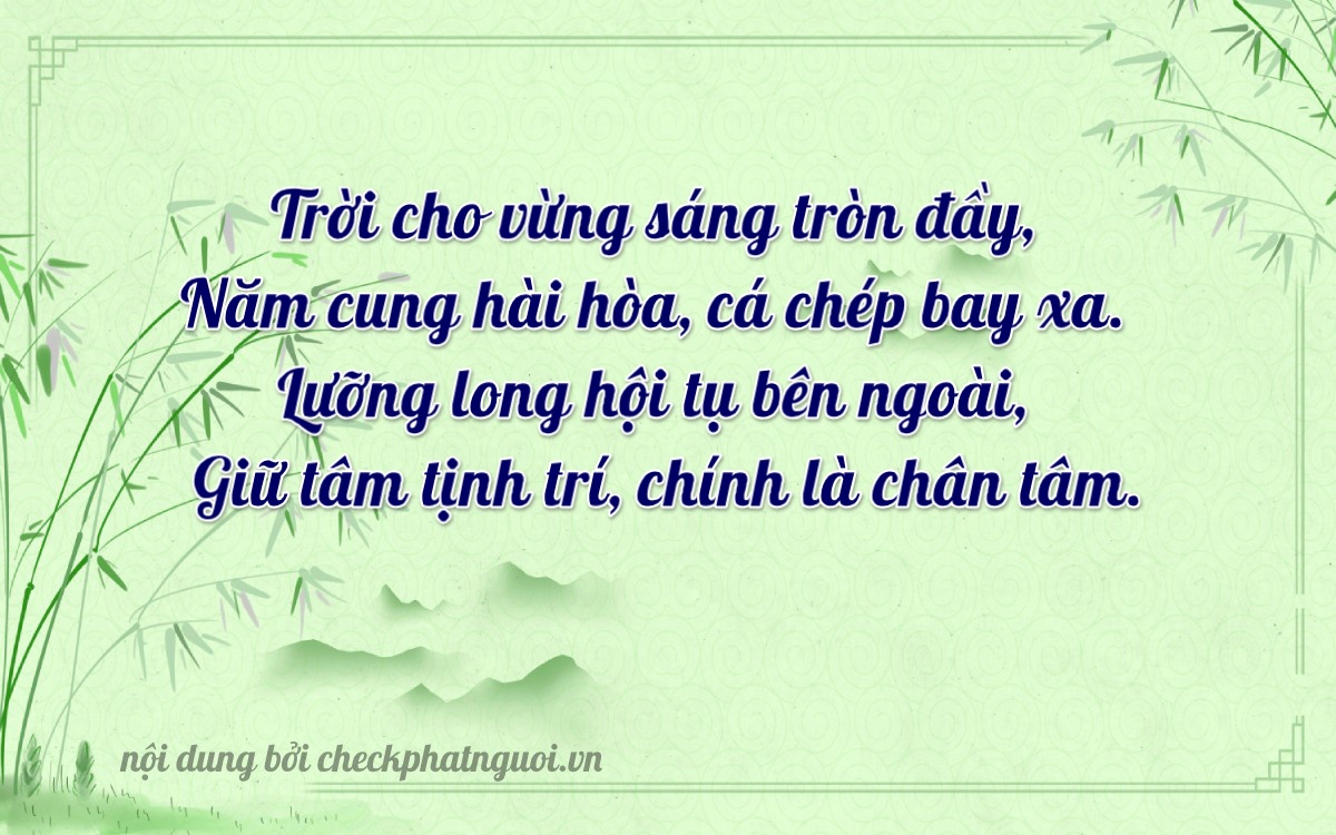 Bài thơ ý nghĩa cho <b>biển số 75AF-08023</b> tại website checkphatnguoi.vn