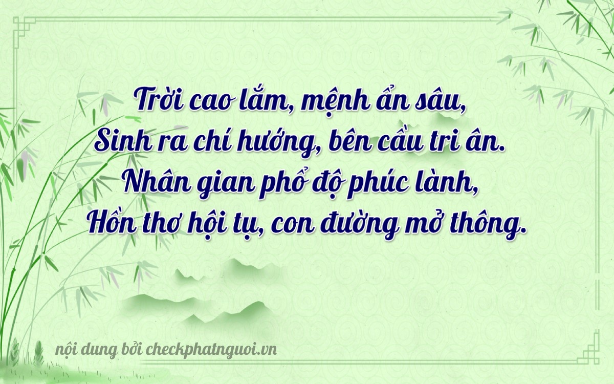 Bài thơ ý nghĩa cho <b>biển số 75AF-08939</b> tại website checkphatnguoi.vn