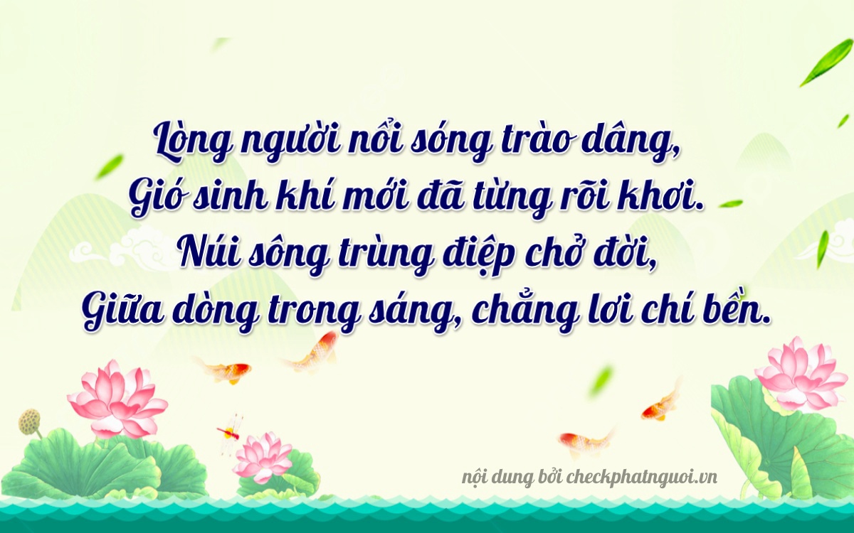 Bài thơ ý nghĩa cho <b>biển số 75AF-09268</b> tại website checkphatnguoi.vn