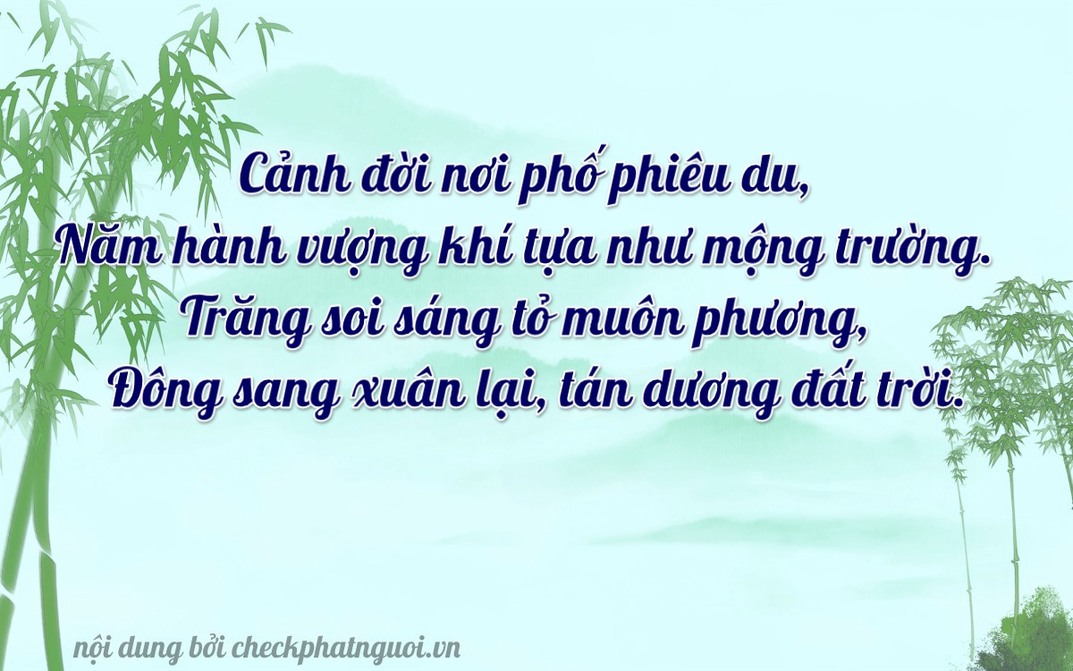 Bài thơ ý nghĩa cho <b>biển số 75AF-11061</b> tại website checkphatnguoi.vn