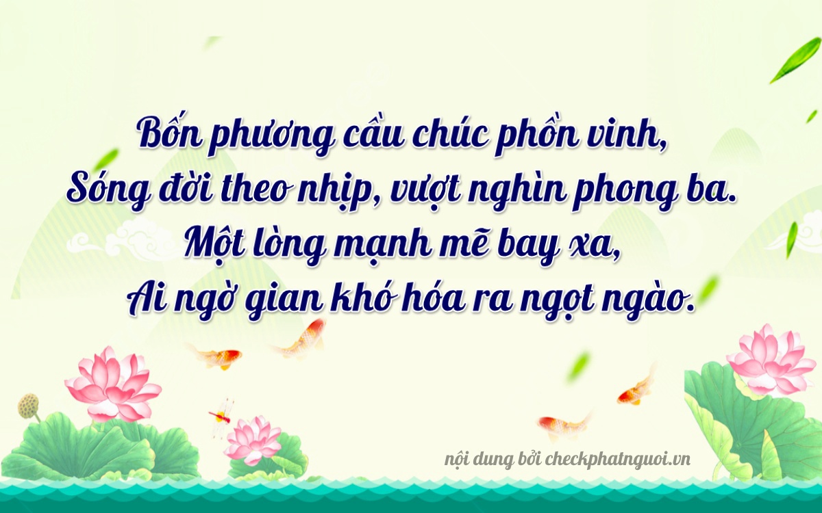 Bài thơ ý nghĩa cho <b>biển số 75AF-12655</b> tại website checkphatnguoi.vn