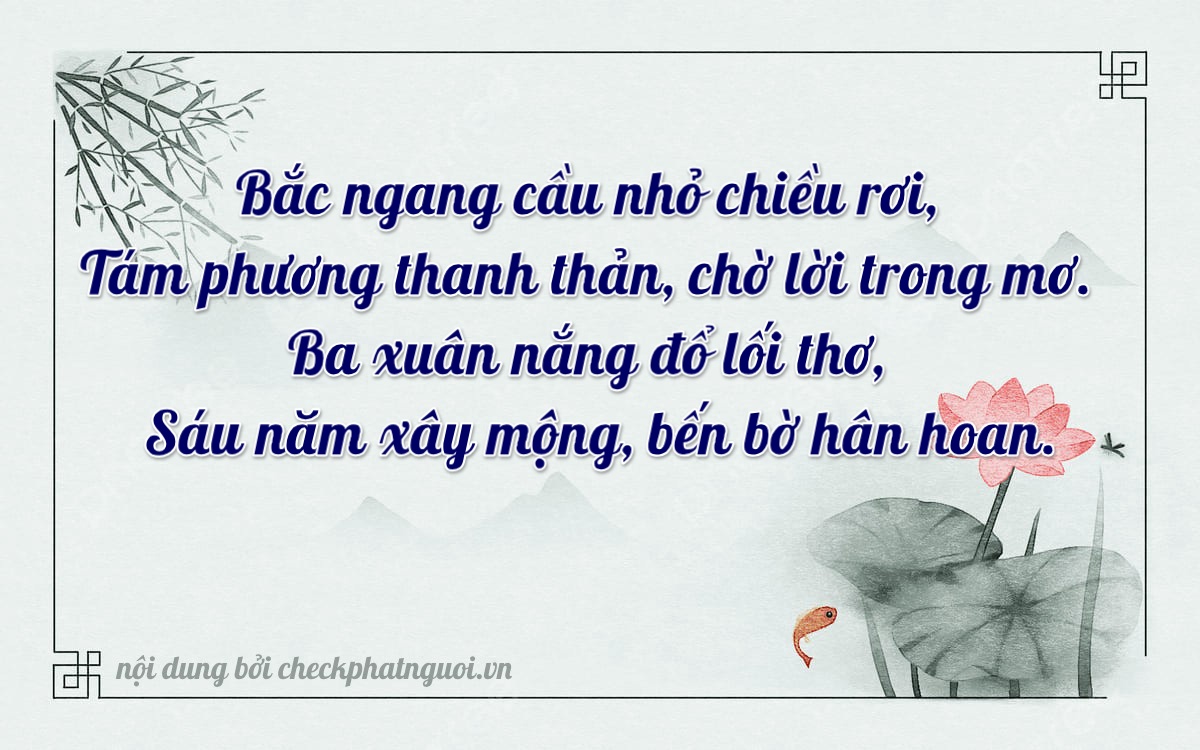 Bài thơ ý nghĩa cho <b>biển số 75AF-13836</b> tại website checkphatnguoi.vn
