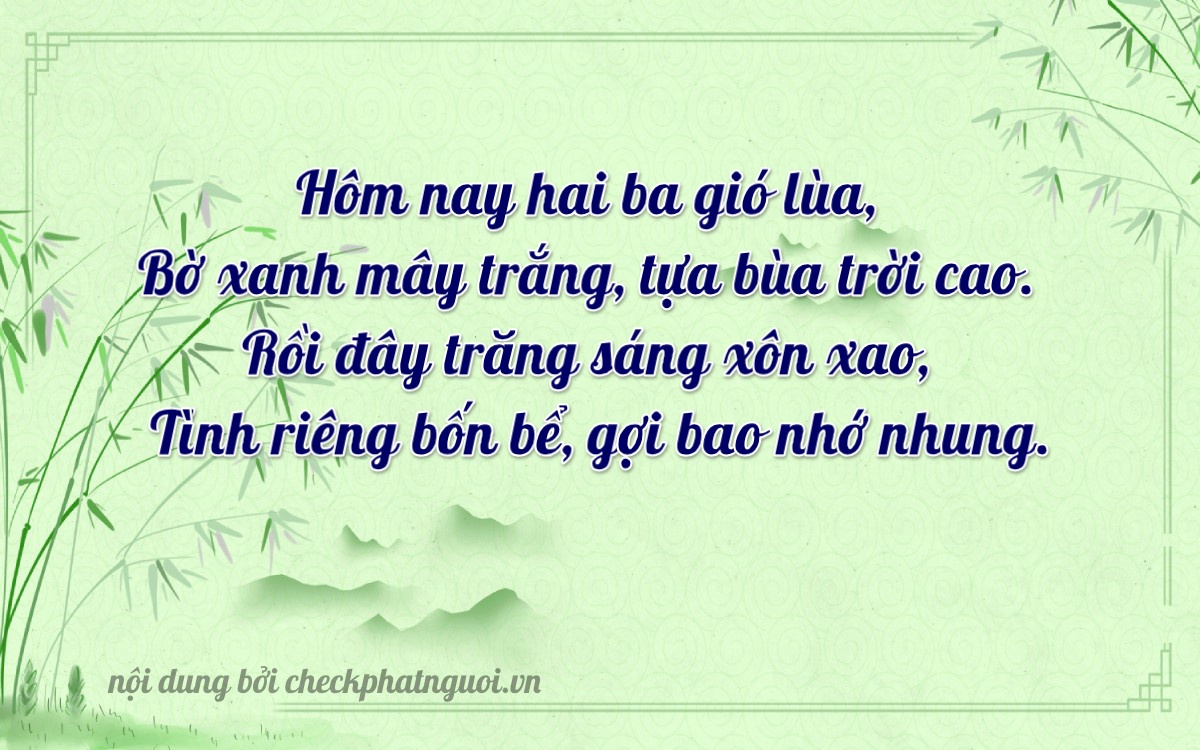 Bài thơ ý nghĩa cho <b>biển số 75AF-22304</b> tại website checkphatnguoi.vn