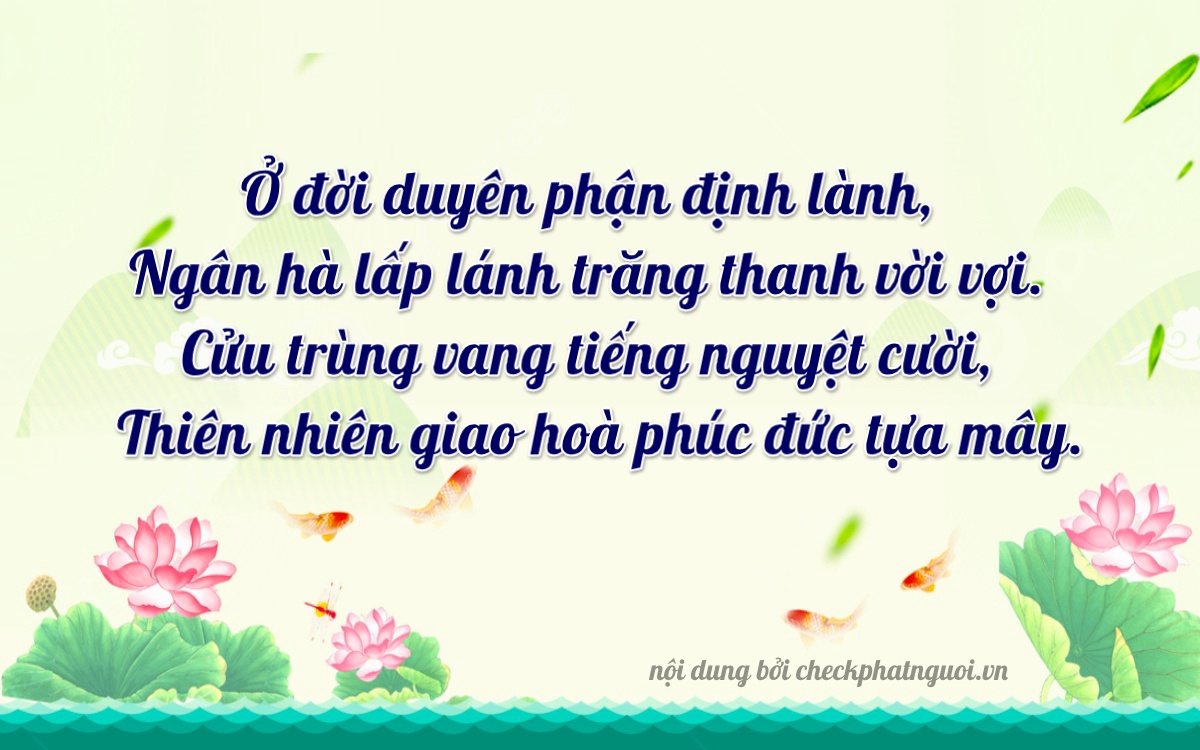 Bài thơ ý nghĩa cho <b>biển số 75AF-23878</b> tại website checkphatnguoi.vn