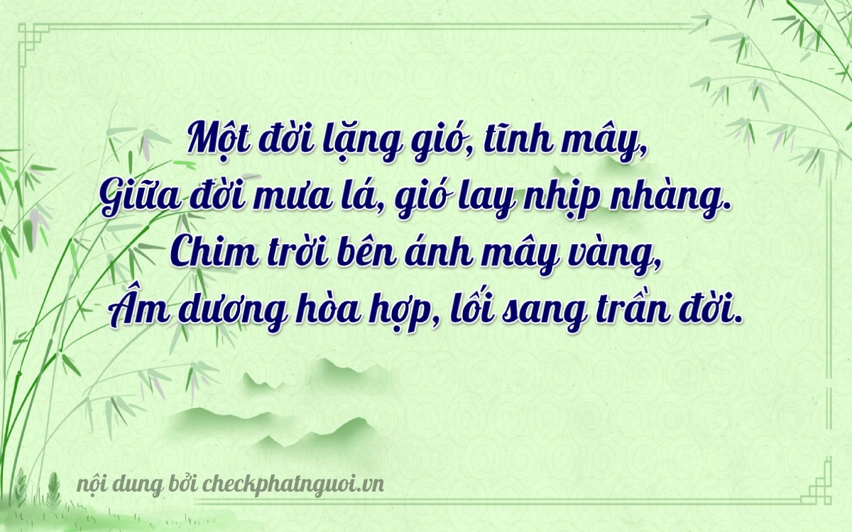 Bài thơ ý nghĩa cho <b>biển số 75AF-25138</b> tại website checkphatnguoi.vn