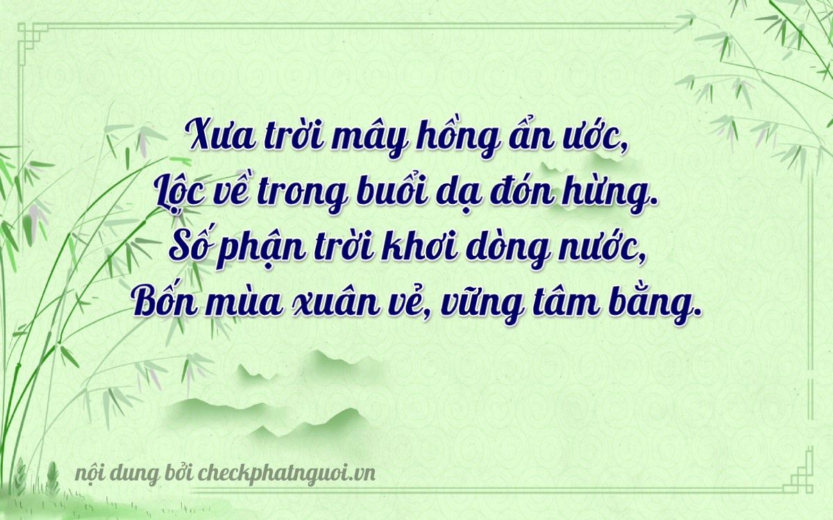 Bài thơ ý nghĩa cho <b>biển số 75AF-25148</b> tại website checkphatnguoi.vn