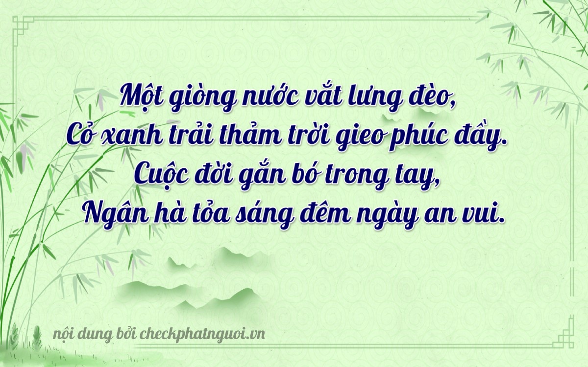 Bài thơ ý nghĩa cho <b>biển số 75AF-25585</b> tại website checkphatnguoi.vn