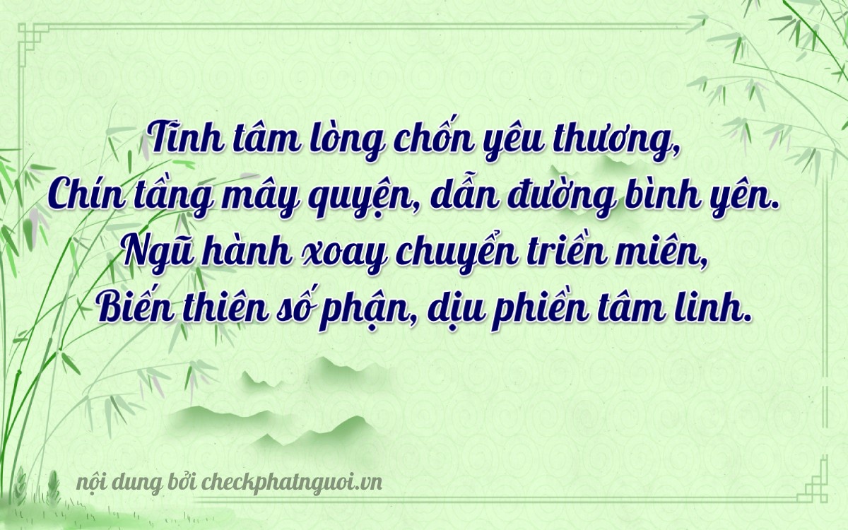 Bài thơ ý nghĩa cho <b>biển số 75AF-25995</b> tại website checkphatnguoi.vn