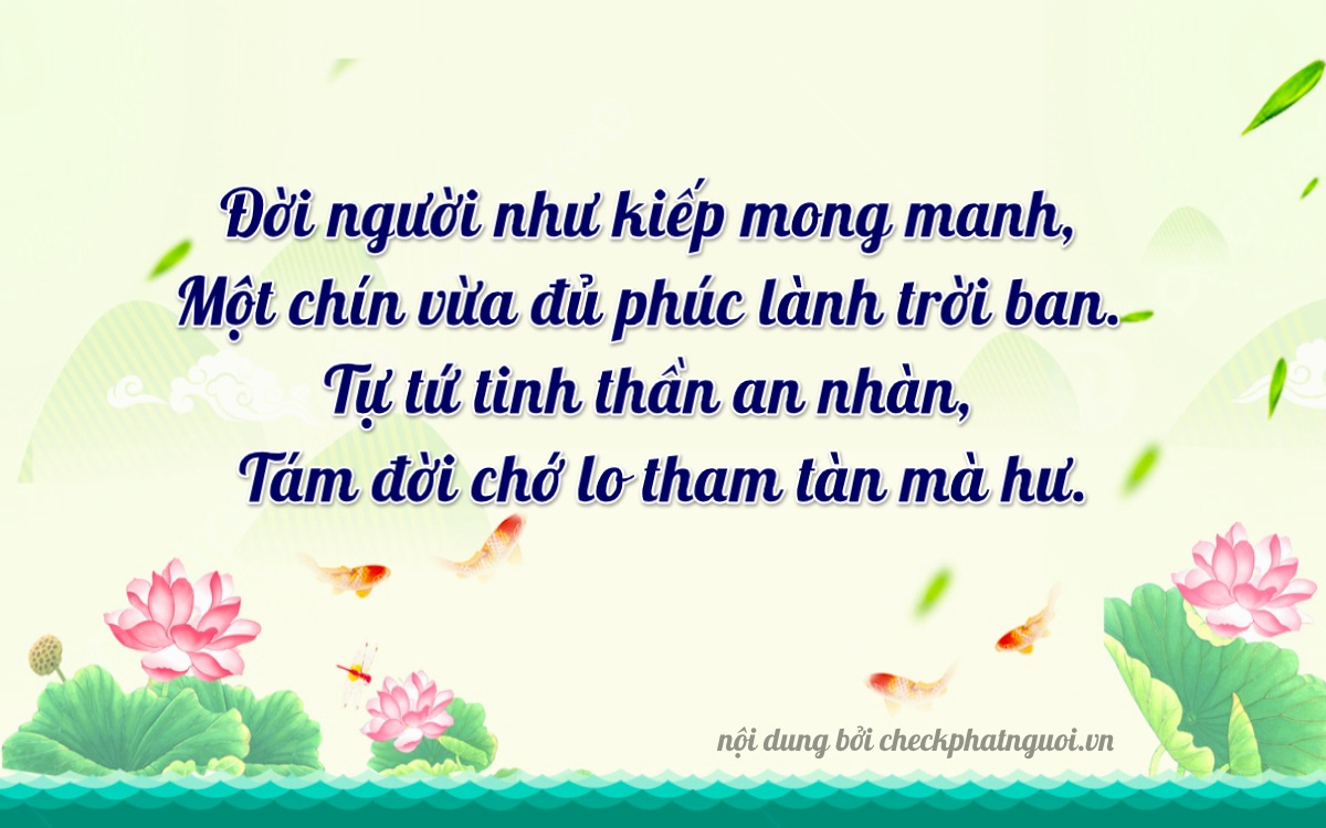 Bài thơ ý nghĩa cho <b>biển số 75AF-29418</b> tại website checkphatnguoi.vn