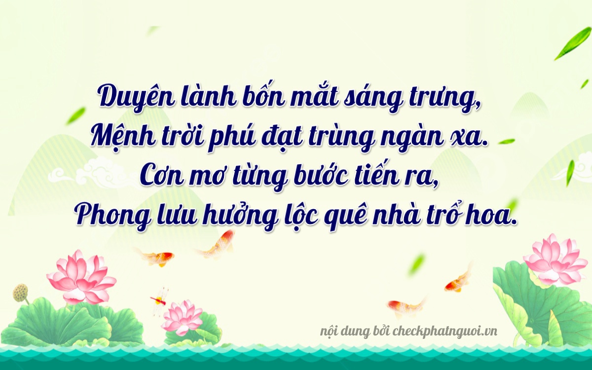 Bài thơ ý nghĩa cho <b>biển số 75AF-29747</b> tại website checkphatnguoi.vn