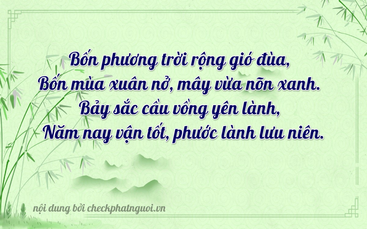 Bài thơ ý nghĩa cho <b>biển số 75AG-04375</b> tại website checkphatnguoi.vn