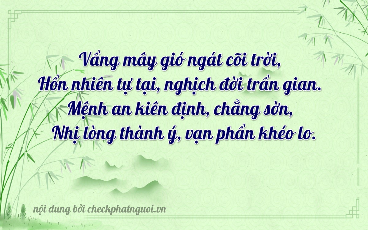 Bài thơ ý nghĩa cho <b>biển số 75AG-07112</b> tại website checkphatnguoi.vn