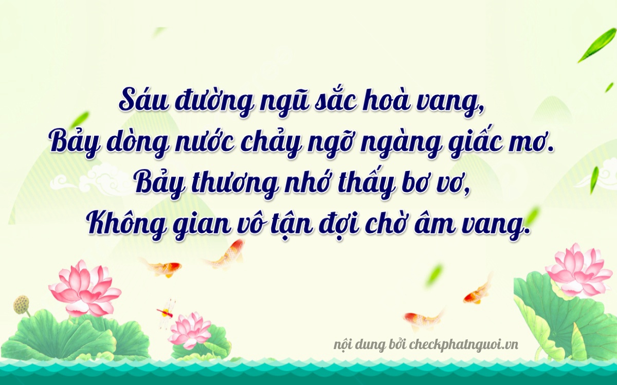 Bài thơ ý nghĩa cho <b>biển số 75AH-06770</b> tại website checkphatnguoi.vn