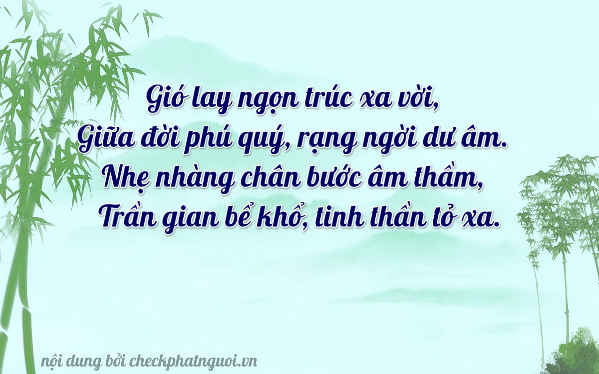 Bài thơ ý nghĩa cho <b>biển số 75AK-00323</b> tại website checkphatnguoi.vn