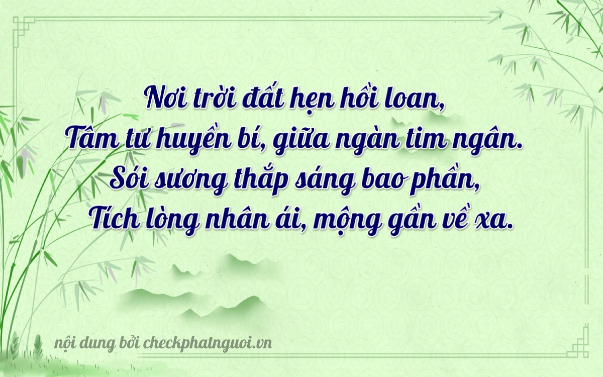 Bài thơ ý nghĩa cho <b>biển số 75AK-04555</b> tại website checkphatnguoi.vn