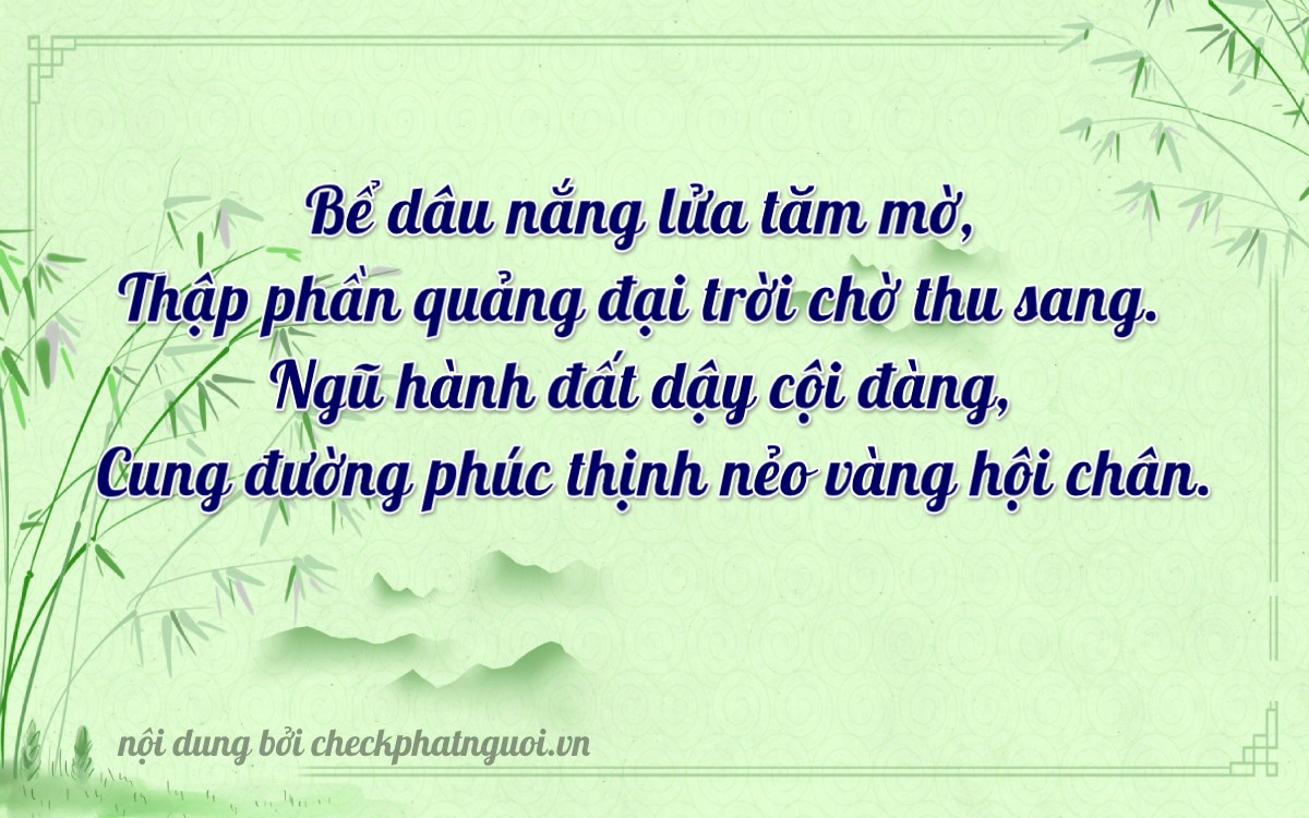 Bài thơ ý nghĩa cho <b>biển số 75AK-05308</b> tại website checkphatnguoi.vn