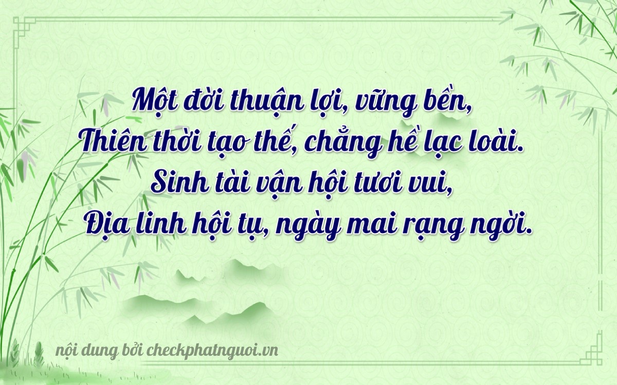 Bài thơ ý nghĩa cho <b>biển số 75AK-06061</b> tại website checkphatnguoi.vn